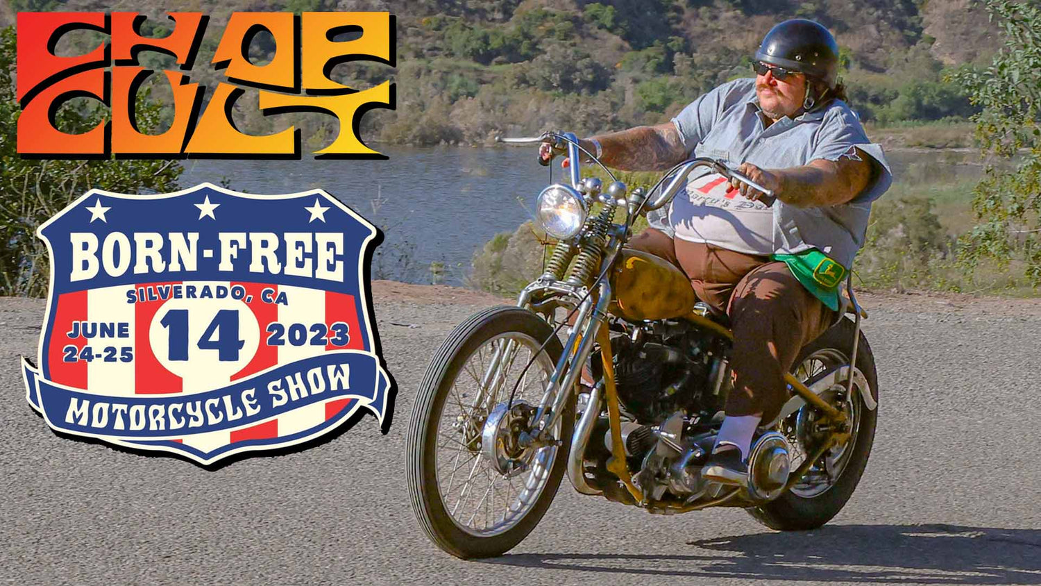 Born free Motorcycle show man riding motorcycle
