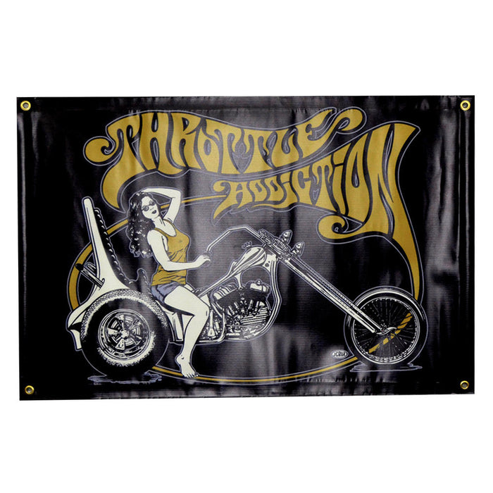 Throttle Addiction Trike Girl Shop Banner