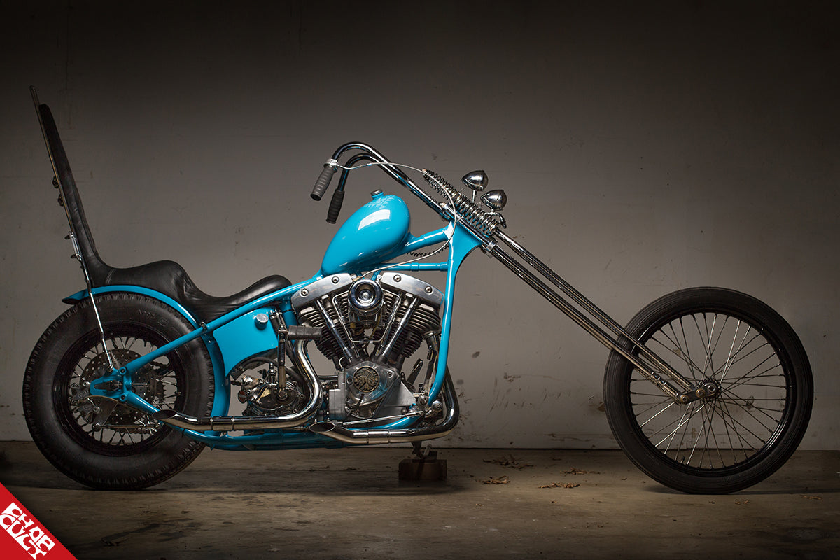 A photo of the blue bike discussed in this post