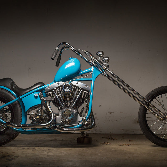 A photo of the blue bike discussed in this post