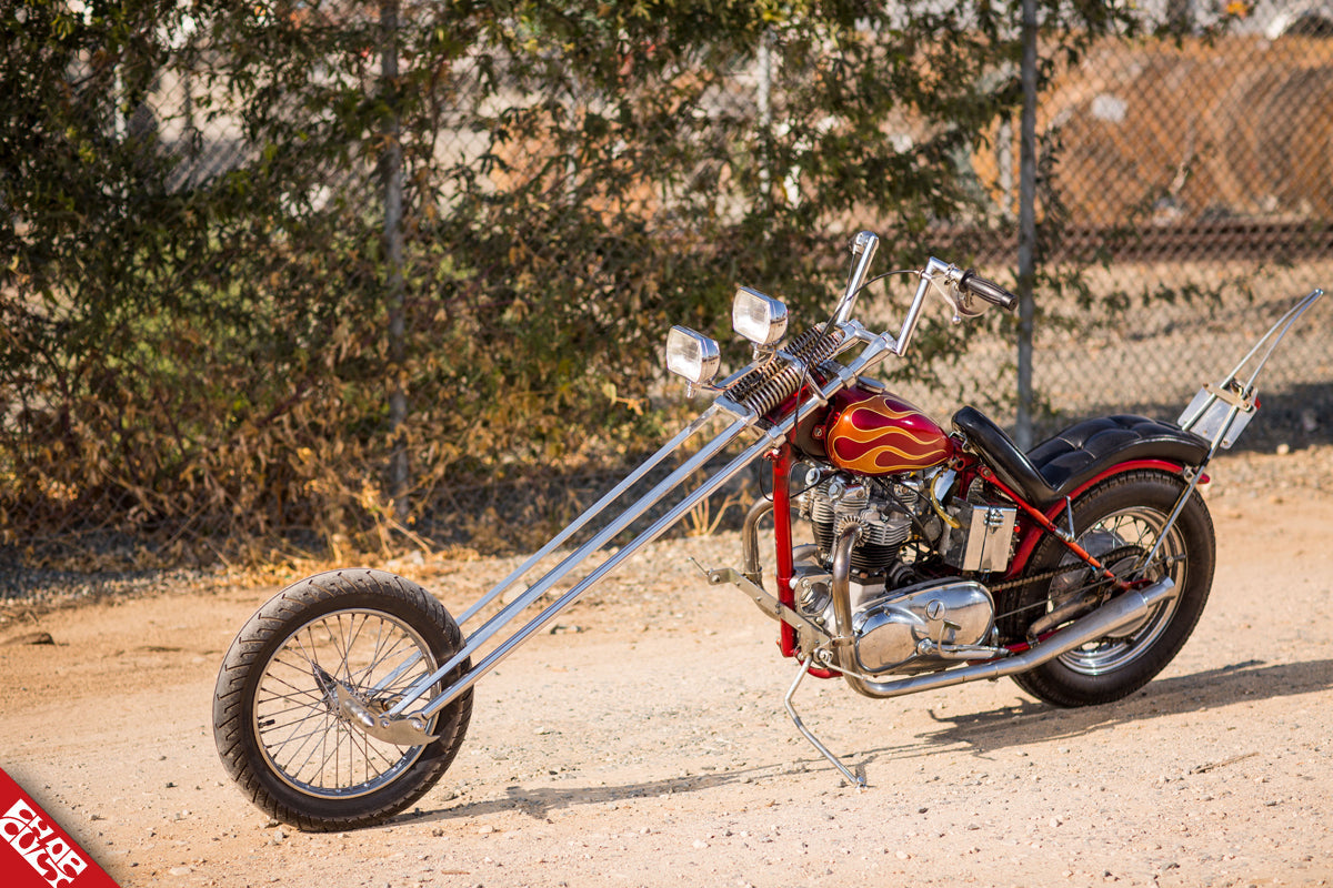 A photo of the left side of the 70's bike discussed in this post. 