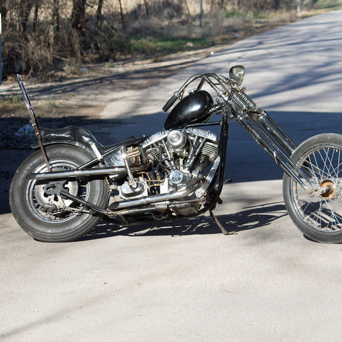 Custom shovelhead motorcycle