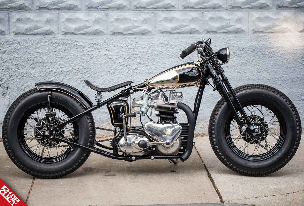 Black Triumph motorcycle