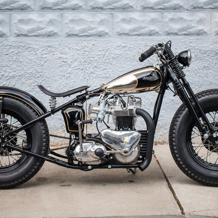 Black Triumph motorcycle