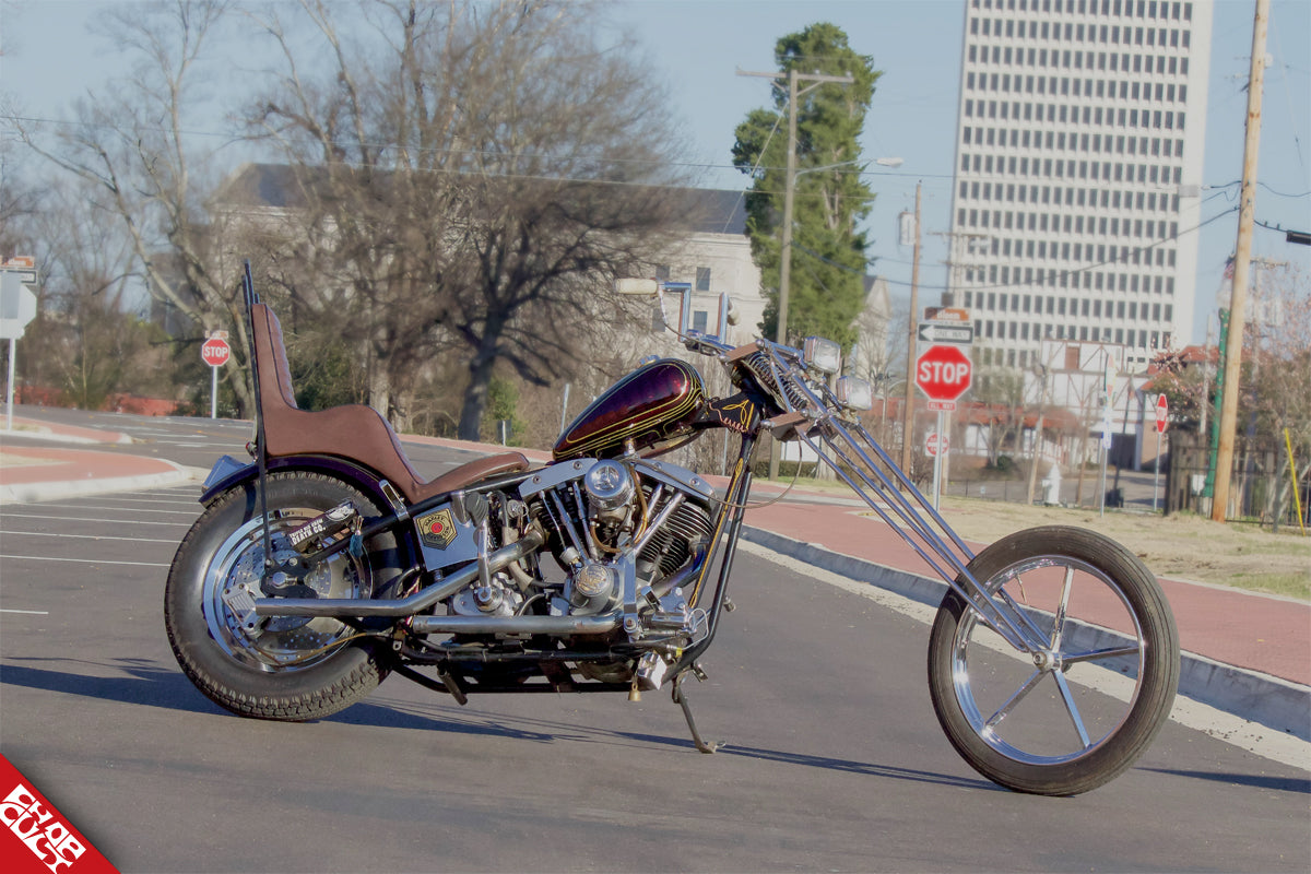 Custom shovelhead motorcycle