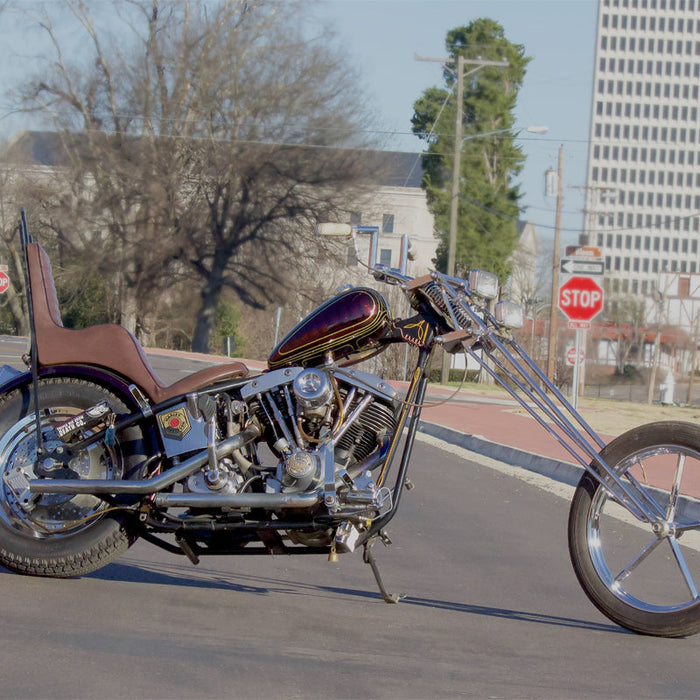 Custom shovelhead motorcycle
