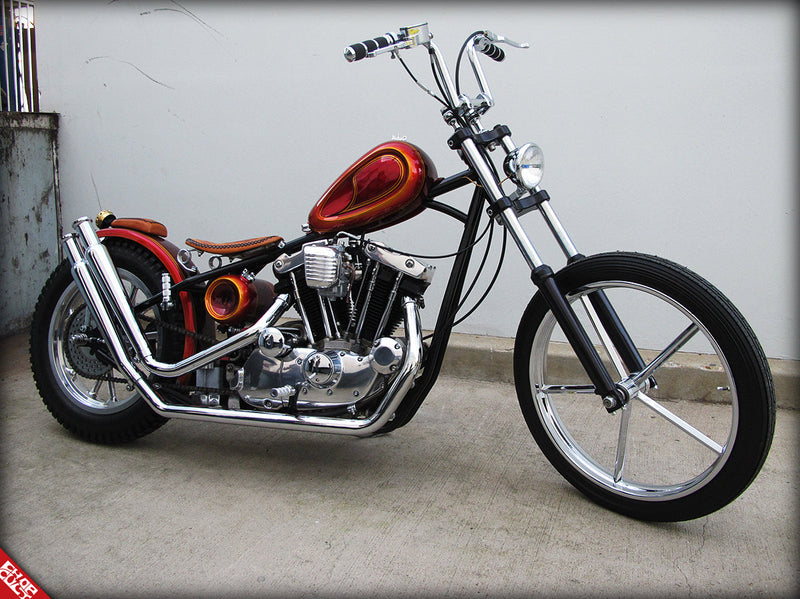 ウイスキー chopper The Jolie Rouge - 1975 Harley Ironhead Sportster Hardtail Chopper