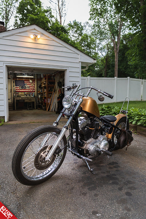 A photo of the sportster bike named Honey that is discussed in this post
