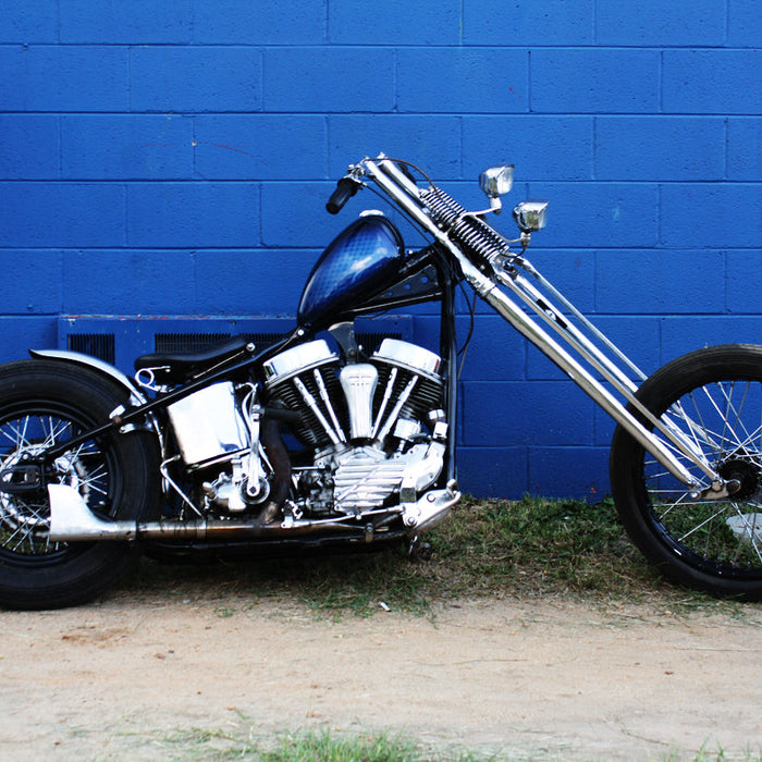 A photo of the blue bike discussed in this post.