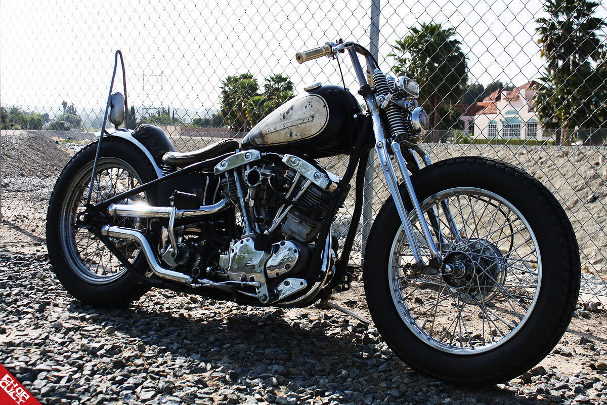 Custom shovelhead motorcycle