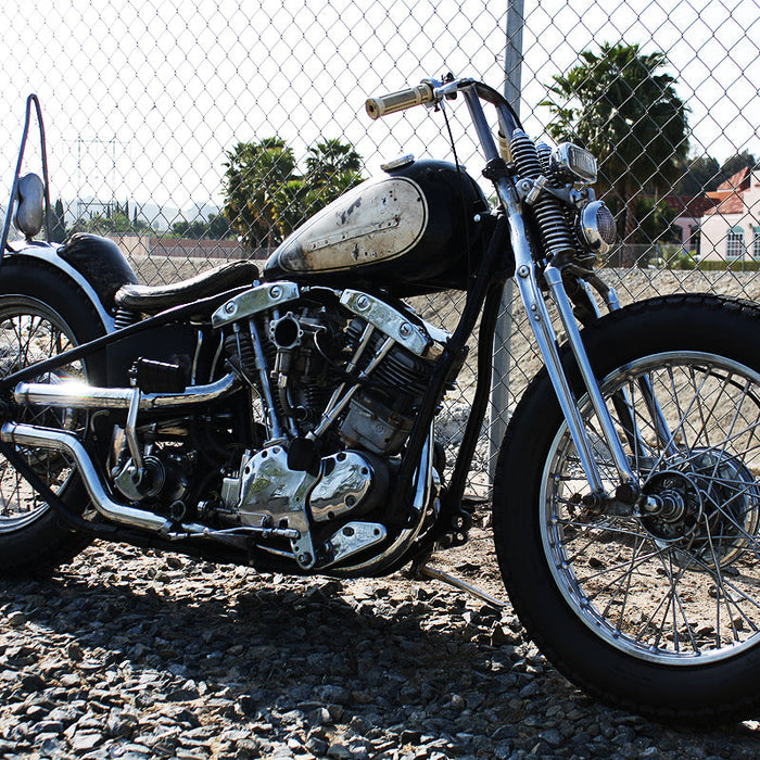 Custom shovelhead motorcycle