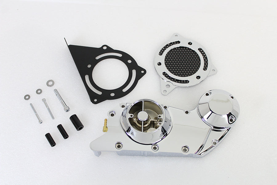 V-Twin Manufacturing Chrome Cam and Sprocket Cover Set