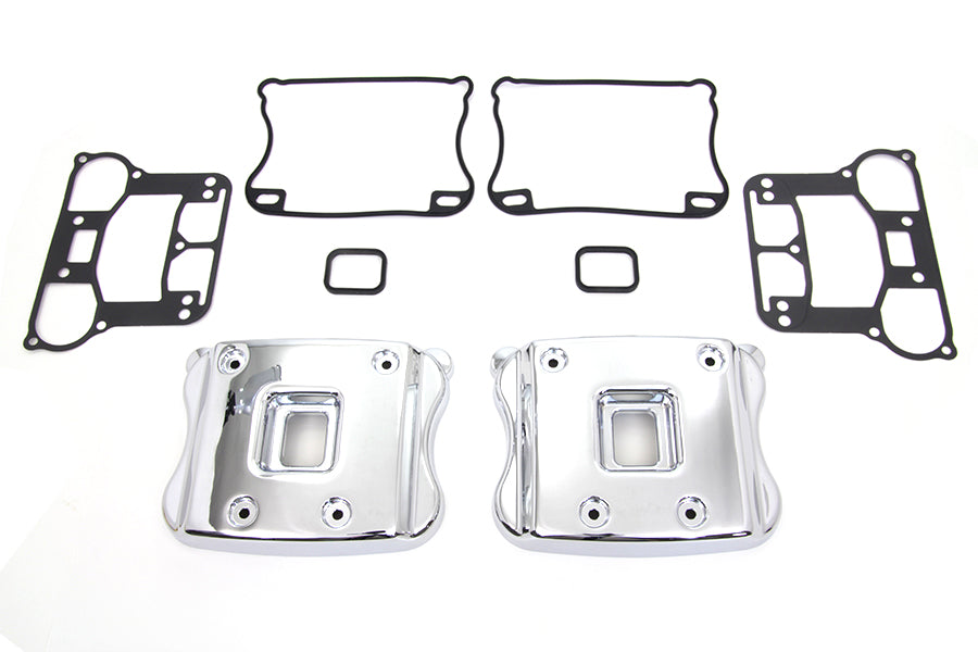 V-Twin Manufacturing Smooth Rocker Box Cover Set