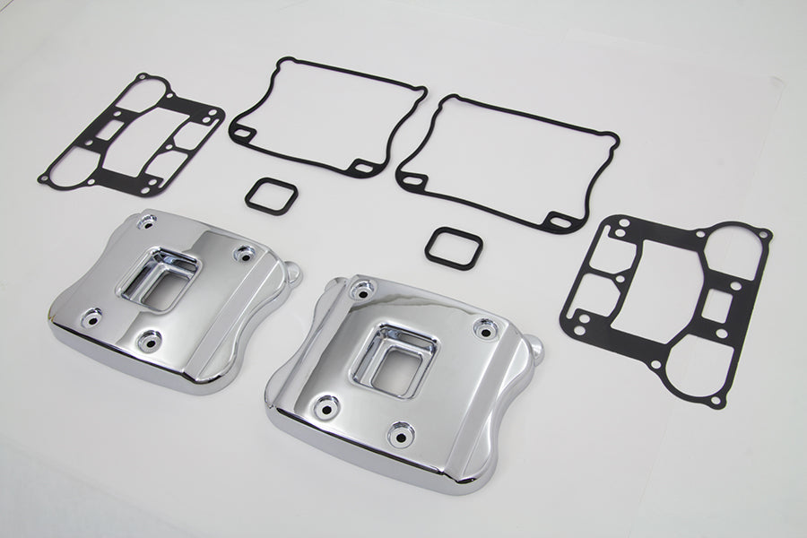 V-Twin Manufacturing Smooth Rocker Box Cover Set - additional view 2