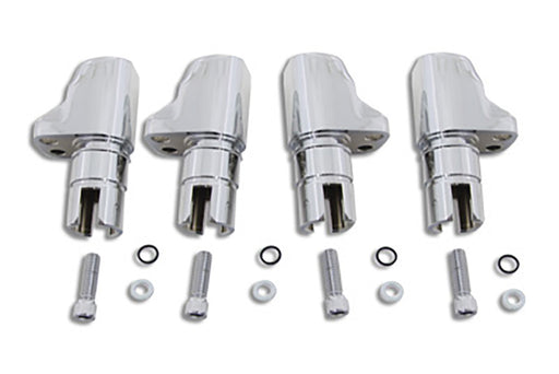 V-Twin Manufacturing Chrome Aluminum Alloy Tappet Block Set