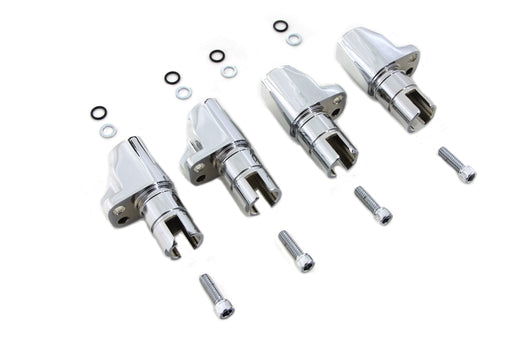 V-Twin Manufacturing Chrome Aluminum Alloy Tappet Block Set - additional view 2