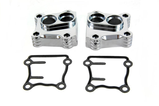 V-Twin Manufacturing Chrome Billet Tappet Block Set