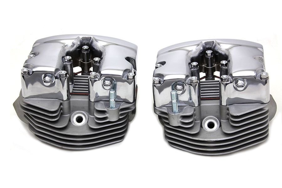 V-Twin Manufacturing Cylinder Head Set with Chrome Rocker Box - additional view 2