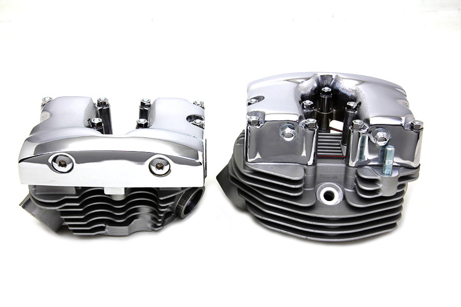 V-Twin Manufacturing Cylinder Head Set with Chrome Rocker Box - additional view 3
