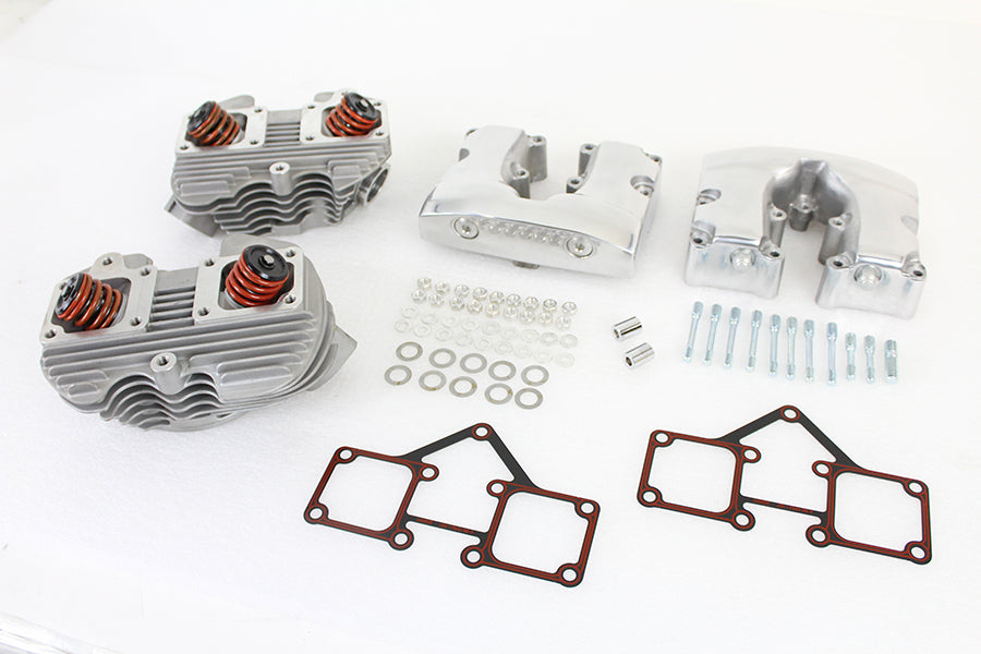 V-Twin Manufacturing Cylinder Head Set with Polished Rocker Box - additional view 2