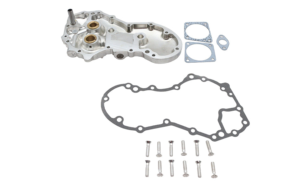 V-Twin Manufacturing Panhead Cam Cover Kit Natural Aluminum - additional view 4