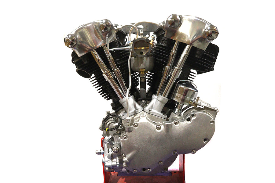 V-Twin Manufacturing Replica 74 Knucklehead Long Block with Polished Rocker