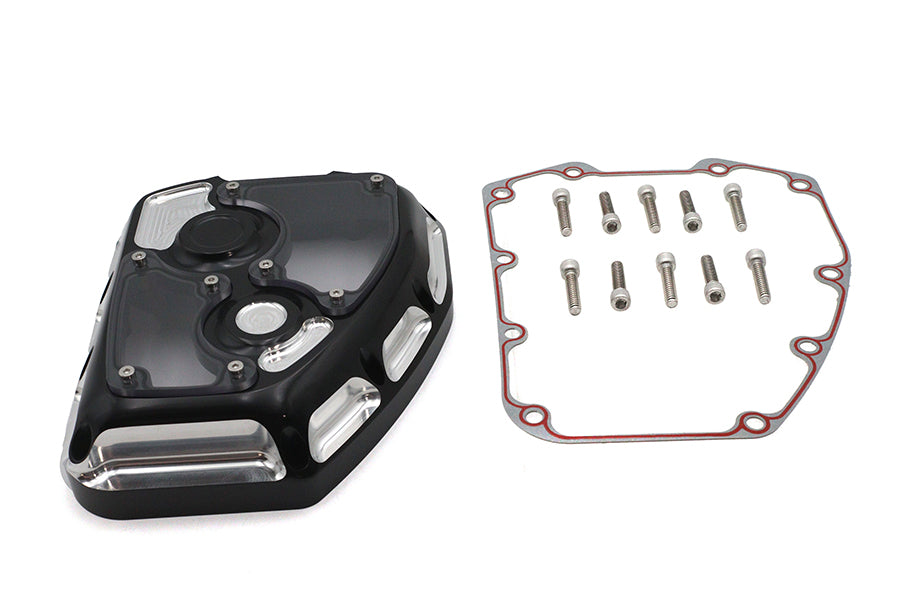 V-Twin Manufacturing CNC Clarity Cam Cover Black