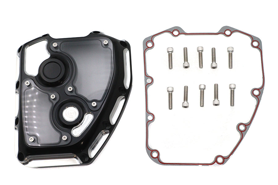 V-Twin Manufacturing CNC Clarity Cam Cover Black - additional view 2
