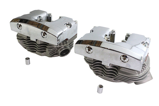V-Twin Manufacturing Cylinder Head Set with Chrome Rocker Box - additional view 2