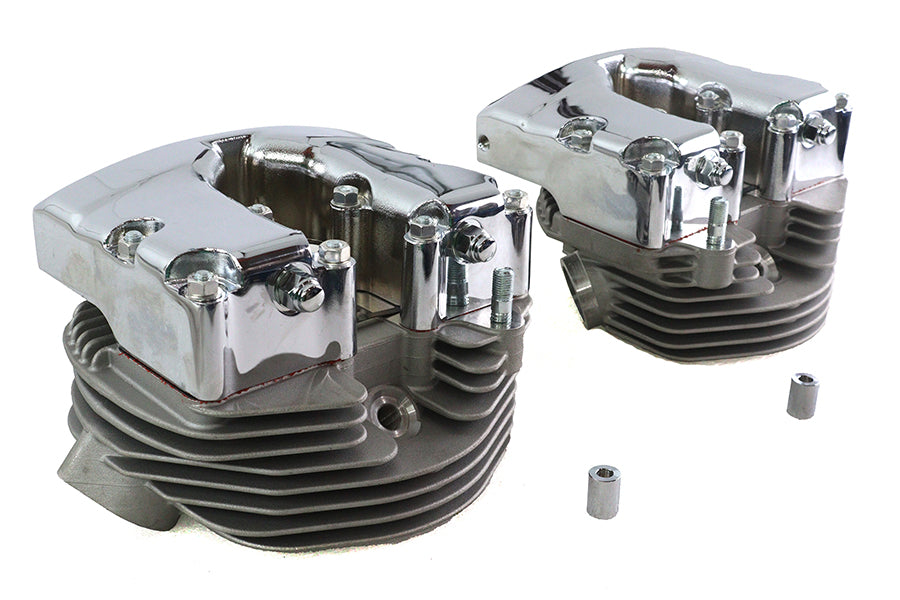 V-Twin Manufacturing Cylinder Head Set with Chrome Rocker Box - additional view 3