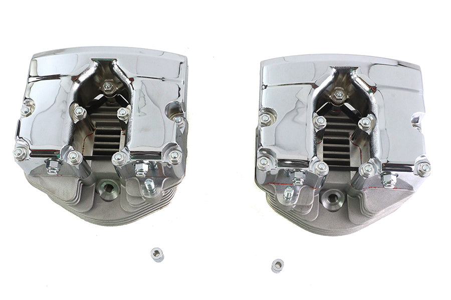V-Twin Manufacturing Cylinder Head Set with Chrome Rocker Box - additional view 4