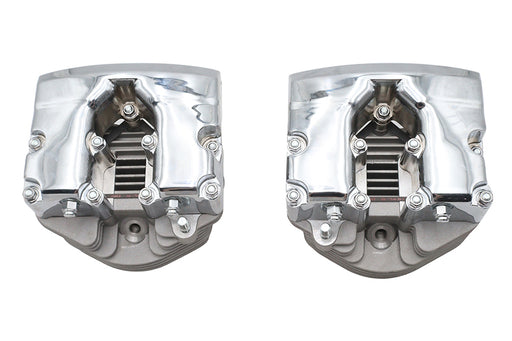 V-Twin Manufacturing Factory Sample Cylinder Head Set with Chrome Rocker Box
