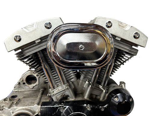 V-Twin Manufacturing XL Shovelhead Rocker Box Cover Set Natural Cast