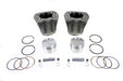 V-Twin Manufacturing 88 Evolution Big Bore Cylinder Kit Silver