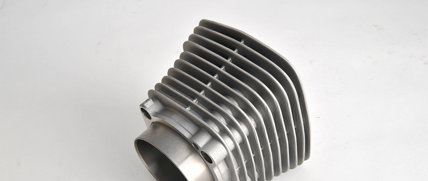 V-Twin Manufacturing Replica 1200cc Silver Finish Cylinder - additional view 4