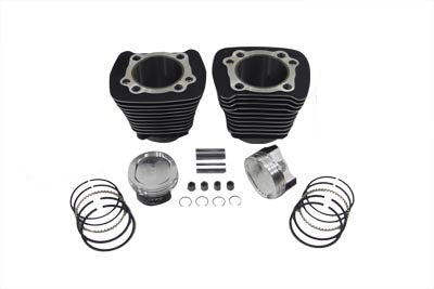 V-Twin Manufacturing 1200cc Cylinder and Piston Conversion Kit Black