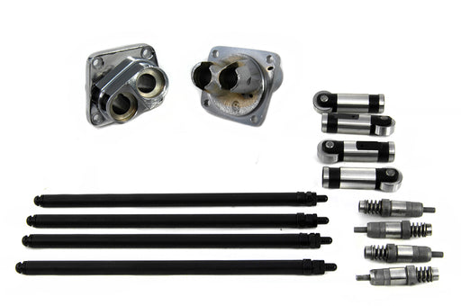 V-Twin Manufacturing Hydraulic Tappet Block Kit Chrome Finish