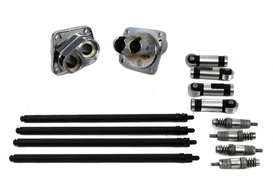 V-Twin Manufacturing Hydraulic Tappet Block Kit Chrome Finish