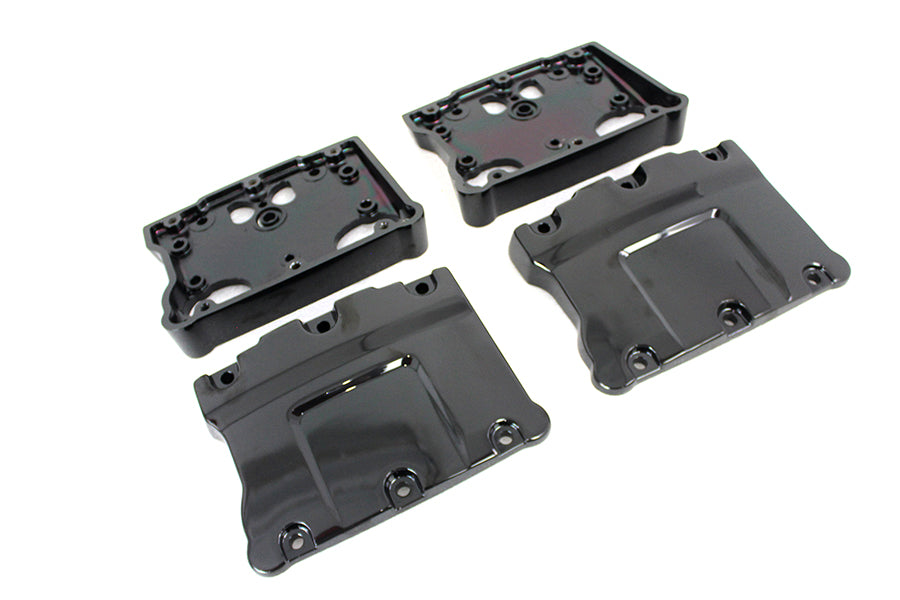 V-Twin Manufacturing Black Titanium TC-88 Rocker Box Cover Set - additional view 3