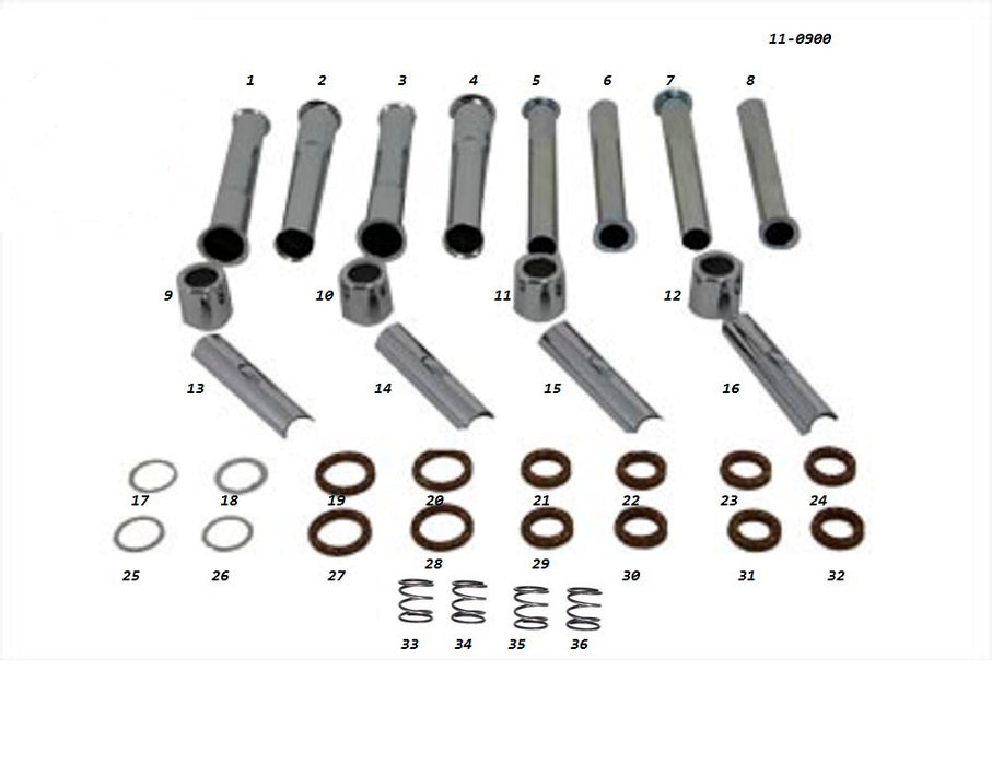 V-Twin Manufacturing Pushrod Cover Kit