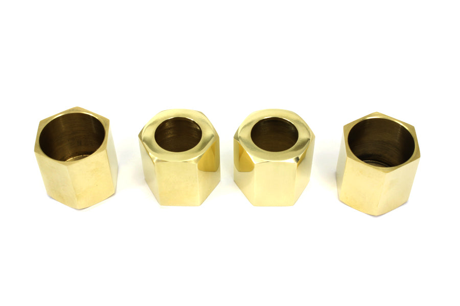 V-Twin Manufacturing Pushrod Cover Cup Set Brass - additional view 3