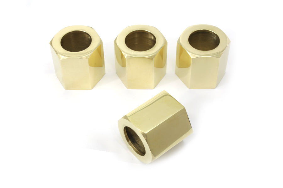 V-Twin Manufacturing Pushrod Cover Cup Set Brass - additional view 4