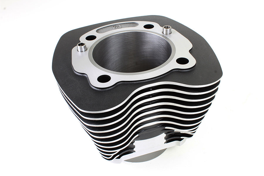 V-Twin Manufacturing 96 Twin Cam Stock Replacement Cylinder Black