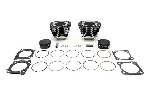 V-Twin Manufacturing M8 124 Big Bore Bolt On Cylinder Kit Black