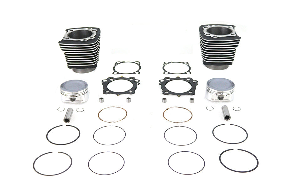 V-Twin Manufacturing 1270cc Cylinder and Piston Conversion Kit Black