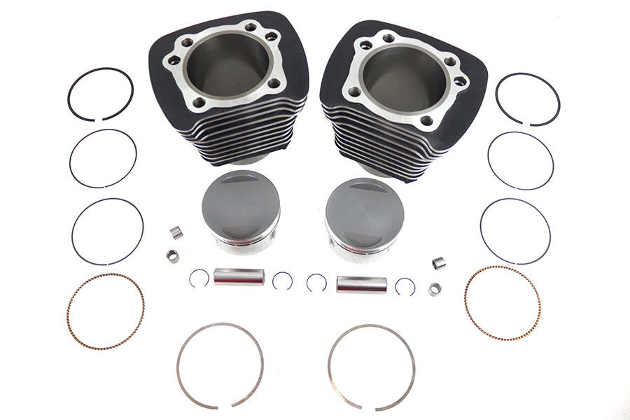 V-Twin Manufacturing 1270cc Cylinder and Piston Conversion Kit Black