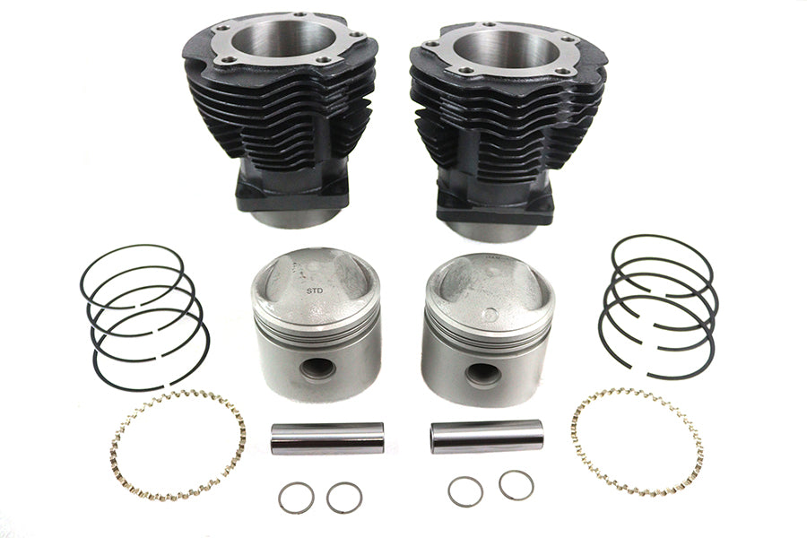 V-Twin Manufacturing Replica 74 Knucklehead Cylinder Kit Black