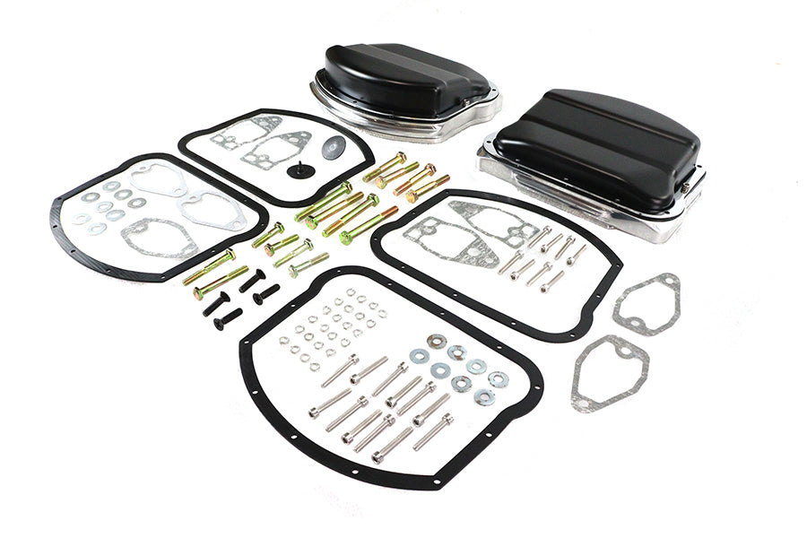 V-Twin Manufacturing Panhead Evolution Rocker Box Set Black - additional view 2