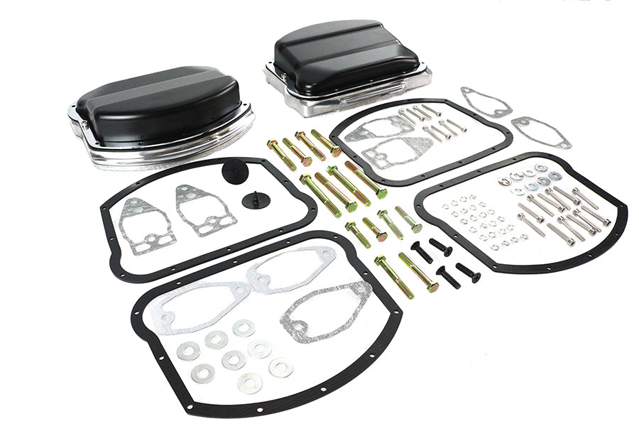V-Twin Manufacturing Panhead Evolution Rocker Box Set Black - additional view 3