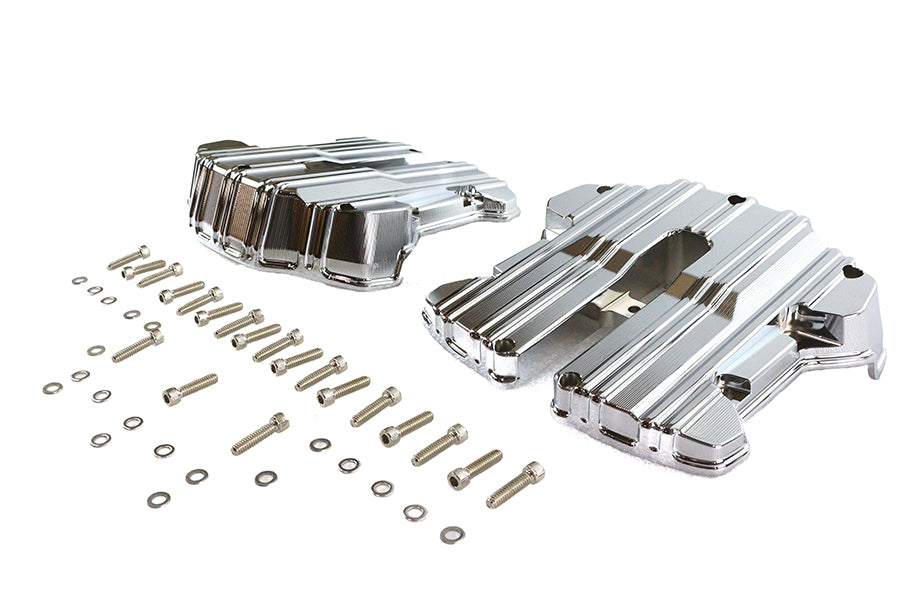 V-Twin Manufacturing M8 Rocker Box Cover Set Chrome - additional view 2